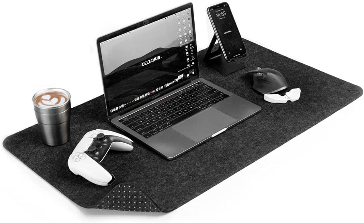 DELTAHUB - Minimalistic Felt Desk Protective Pad - Large (18x32inch)