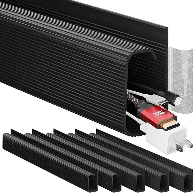EVEO Cable Management Under Desk Kit - Black