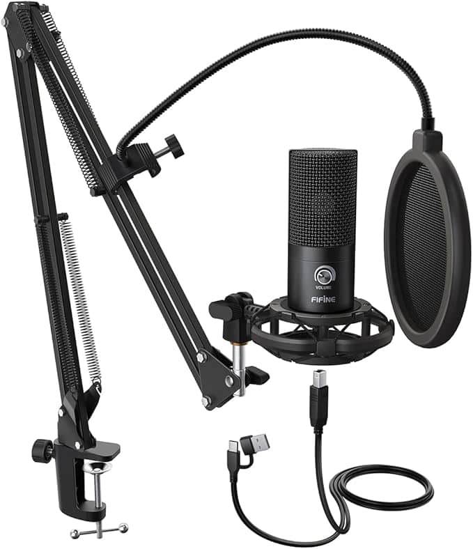 FIFINE T669 Studio Condenser USB Microphone - Black