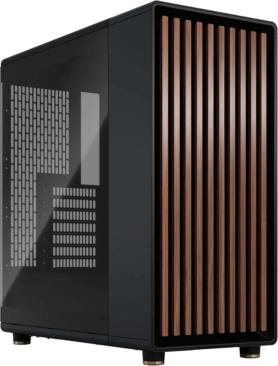 Fractal Design North TG Dark Walnut Wood Front Charcoal Black