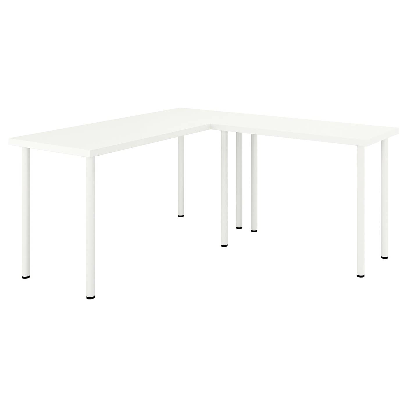 IKEA LAGKAPTEN / LINNMON L-Shaped Desk - White