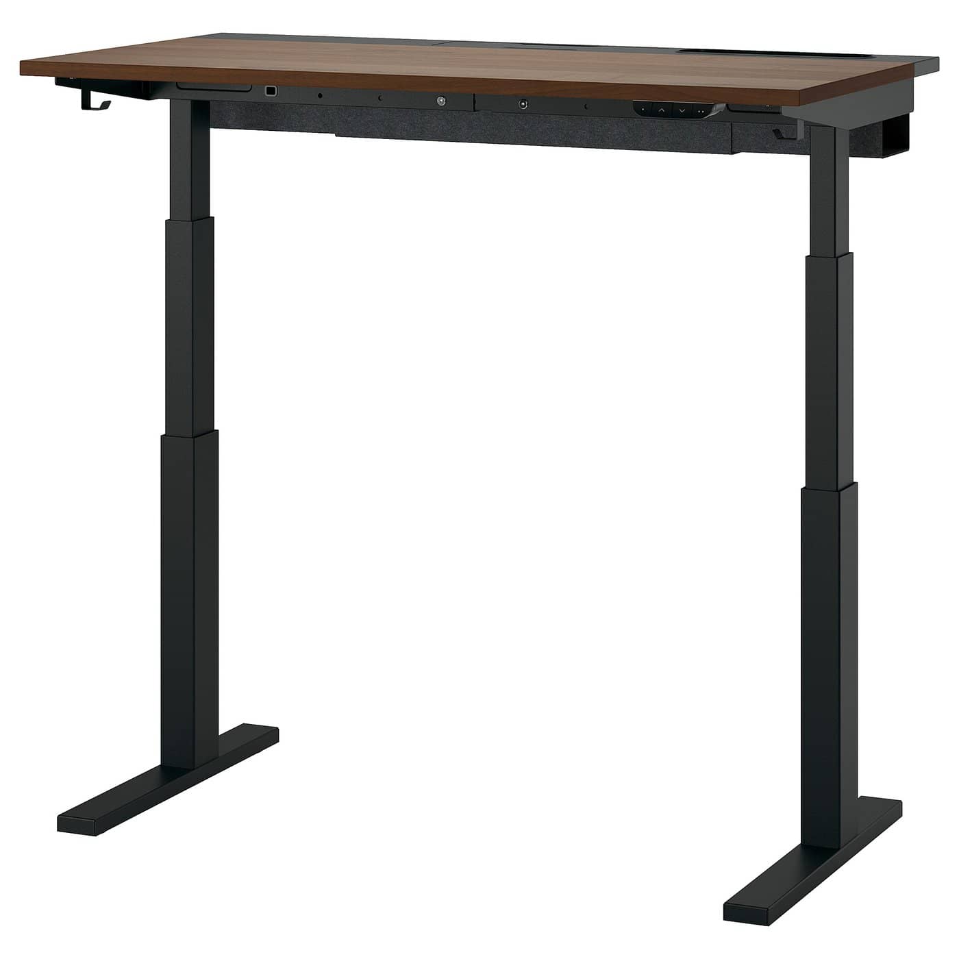 IKEA MITTZON Electric Sit-Stand Desk - Walnut Veneer/Black