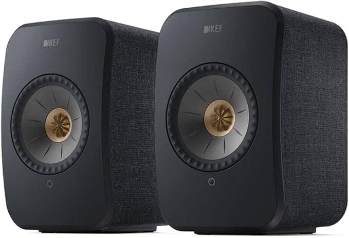 KEF LSX II Wireless HiFi Bookshelf Speakers - Carbon Black
