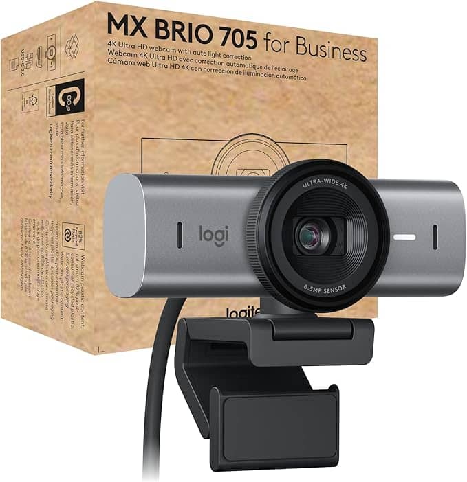 Logitech MX Brio 705 for Business Webcam - Graphite