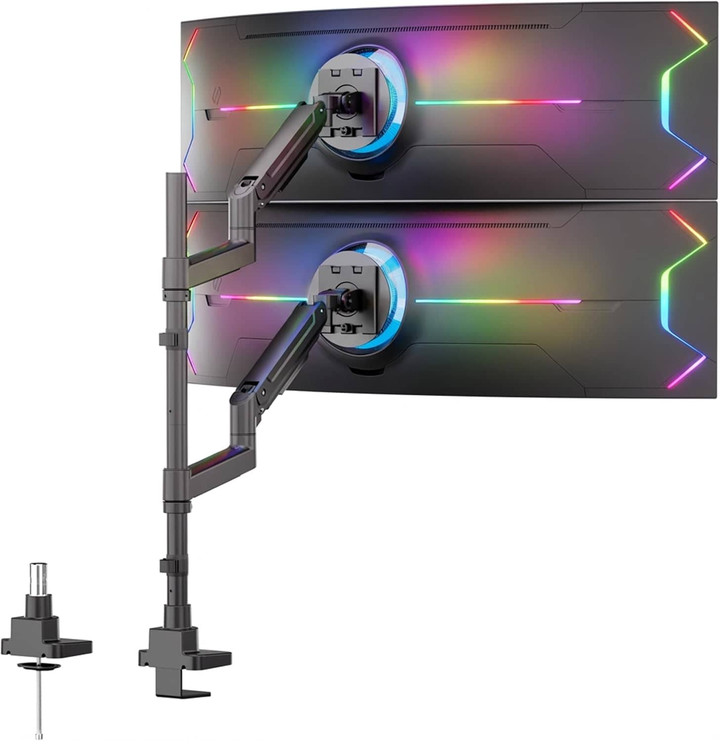 Mount-It! Dual Ultrawide Stacking Monitor Mount 17-49 inch