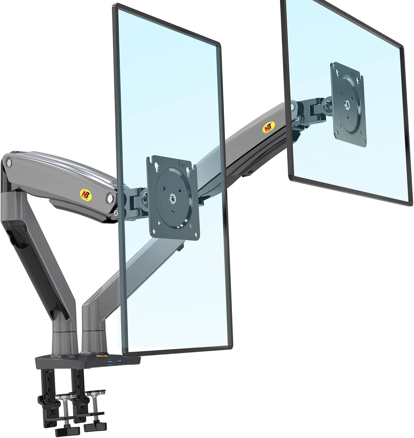 NB North Bayou Dual Monitor Desk Mount up to 32 inch