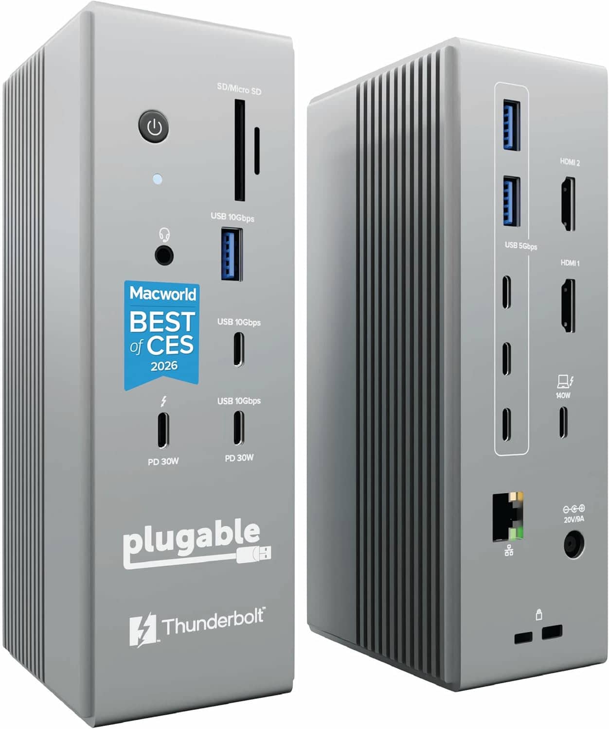 Plugable Thunderbolt 5 Dock 16-in-1 Dual HDMI 2.1