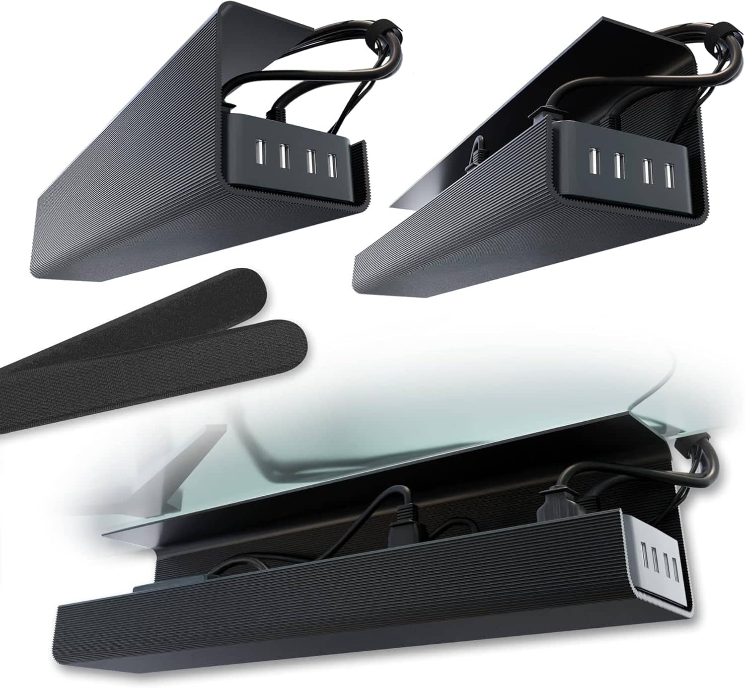 Scanfield Cable Management Under Desk No-Drill Tray