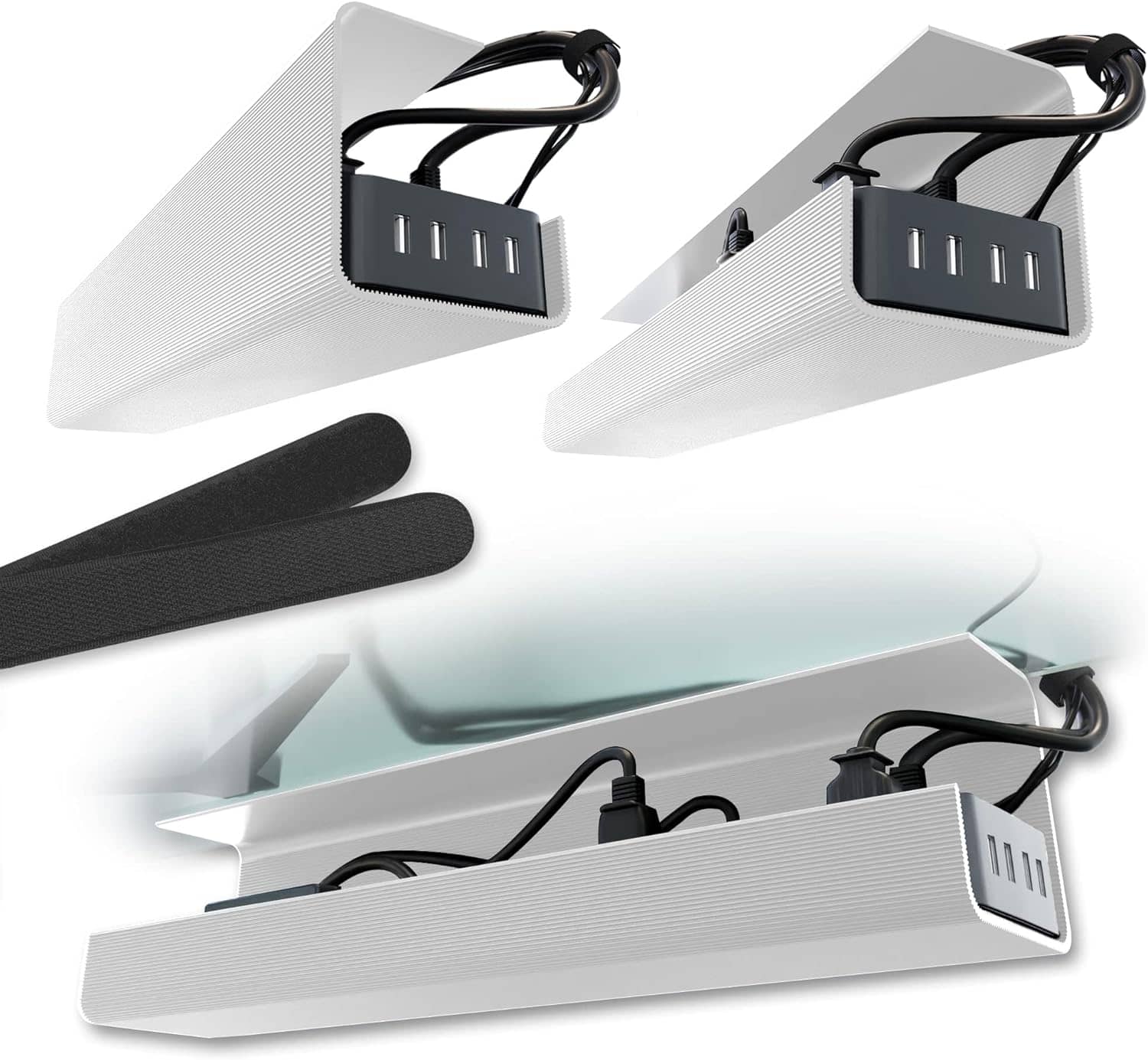 Scanfield Cable Management Under Desk No-Drill Tray Adhesive