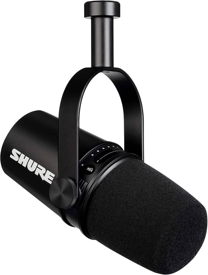 Shure MV7 USB/XLR Dynamic Podcast Microphone - Black
