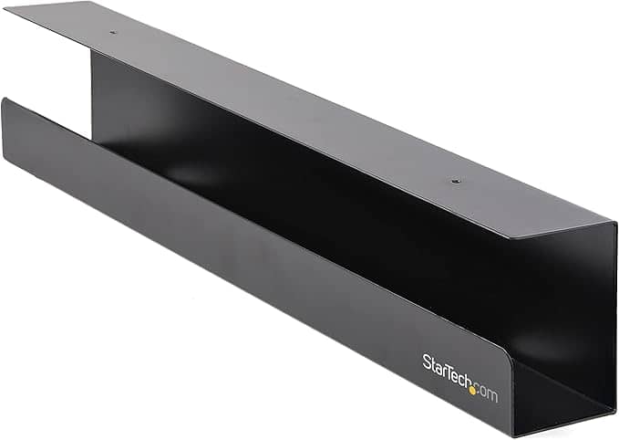 StarTech.com Under Desk Cable Management Tray - Black