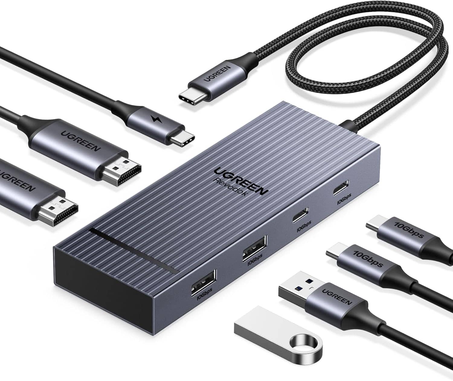 UGREEN 7-in-1 Docking Station Dual Monitor Dual 4K 60Hz