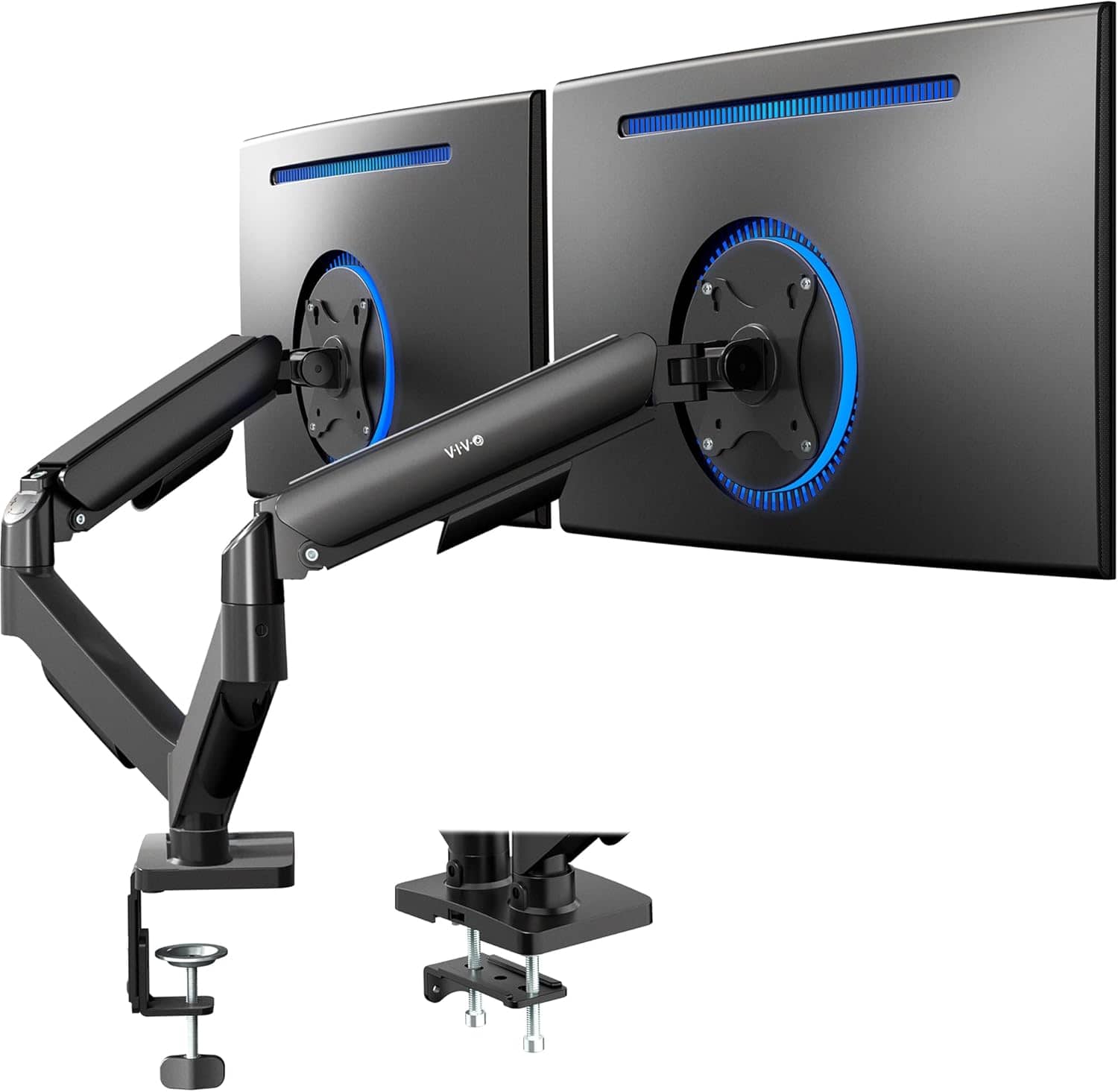 VIVO Dual Monitor Stand Mechanical Articulating Desk Mount 17-32 inch