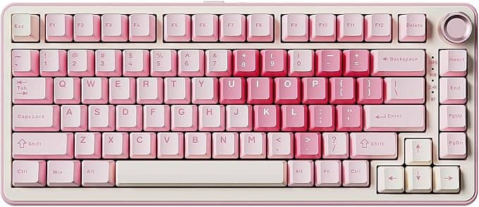 YUNZII B75 PRO Wireless Mechanical Keyboard - Pink