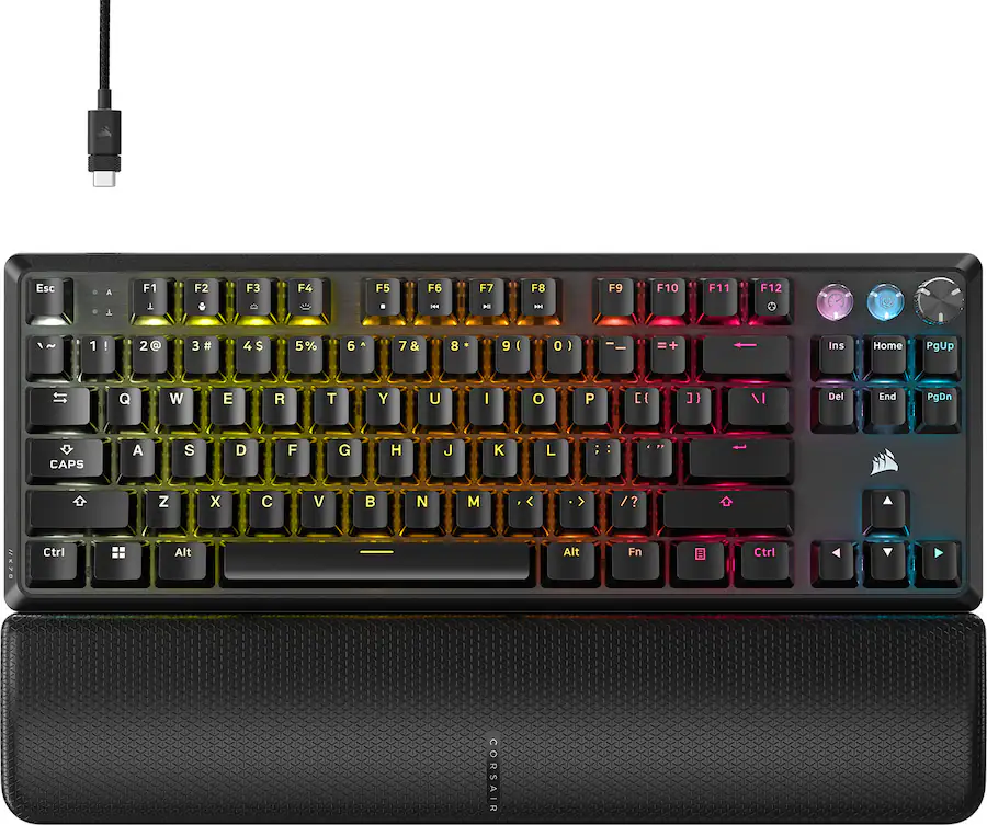 CORSAIR K70 PRO TKL Wired Hall Effect Gaming Keyboard - Black