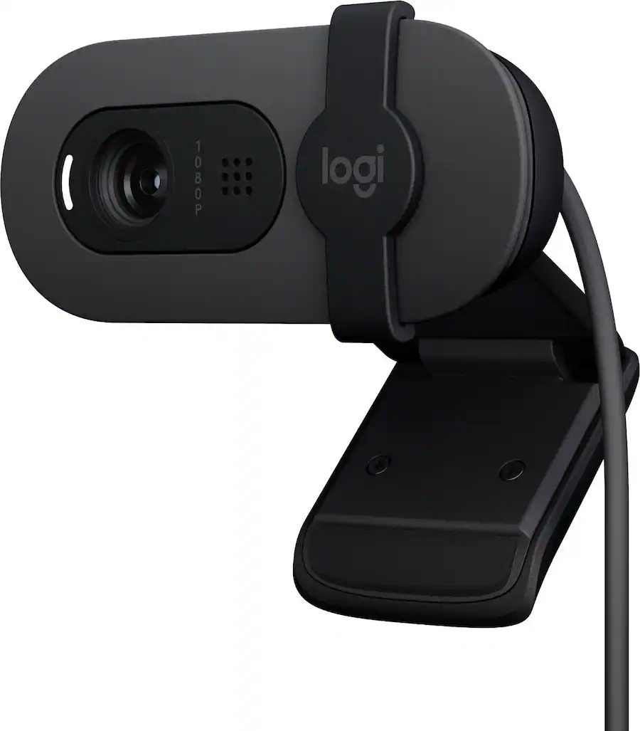 Logitech Brio 100 1080p Full HD Webcam for Meetings and Streaming - Gray