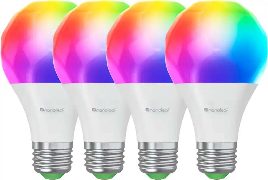 Nanoleaf Matter A19 Smart LED Light Bulb - WiFi & Matter-Enabled (4 Pack)